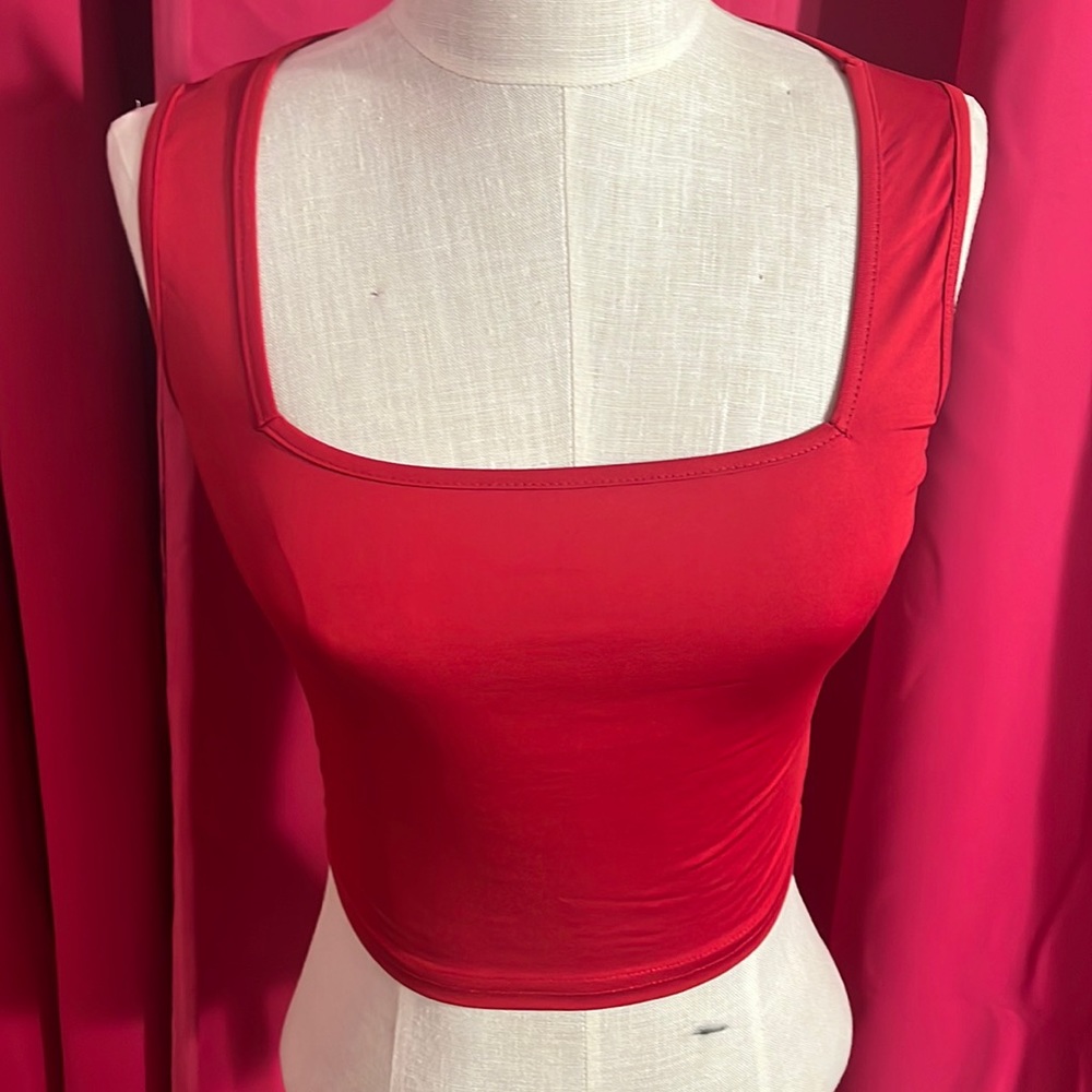 A square neck tank top